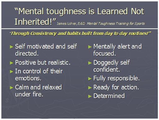 Graphic - Mental Toughness is Learned Not Inherited.